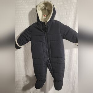 OshKosh B'gosh Navy Blue Puffer Infant Snowsuit with Hood